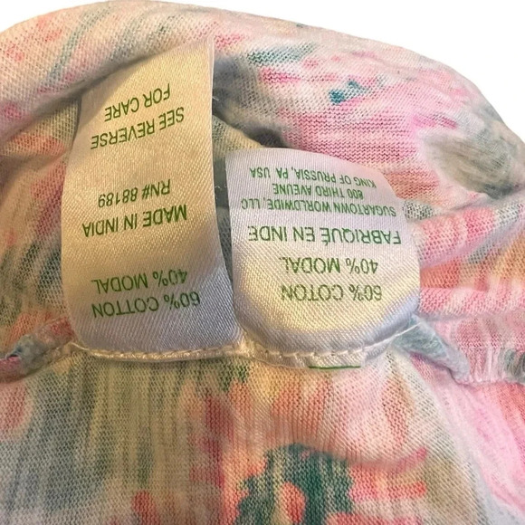 Lilly Pulitzer Floral Print Midi Dress - Pink and Blue - Picture 14 of 15